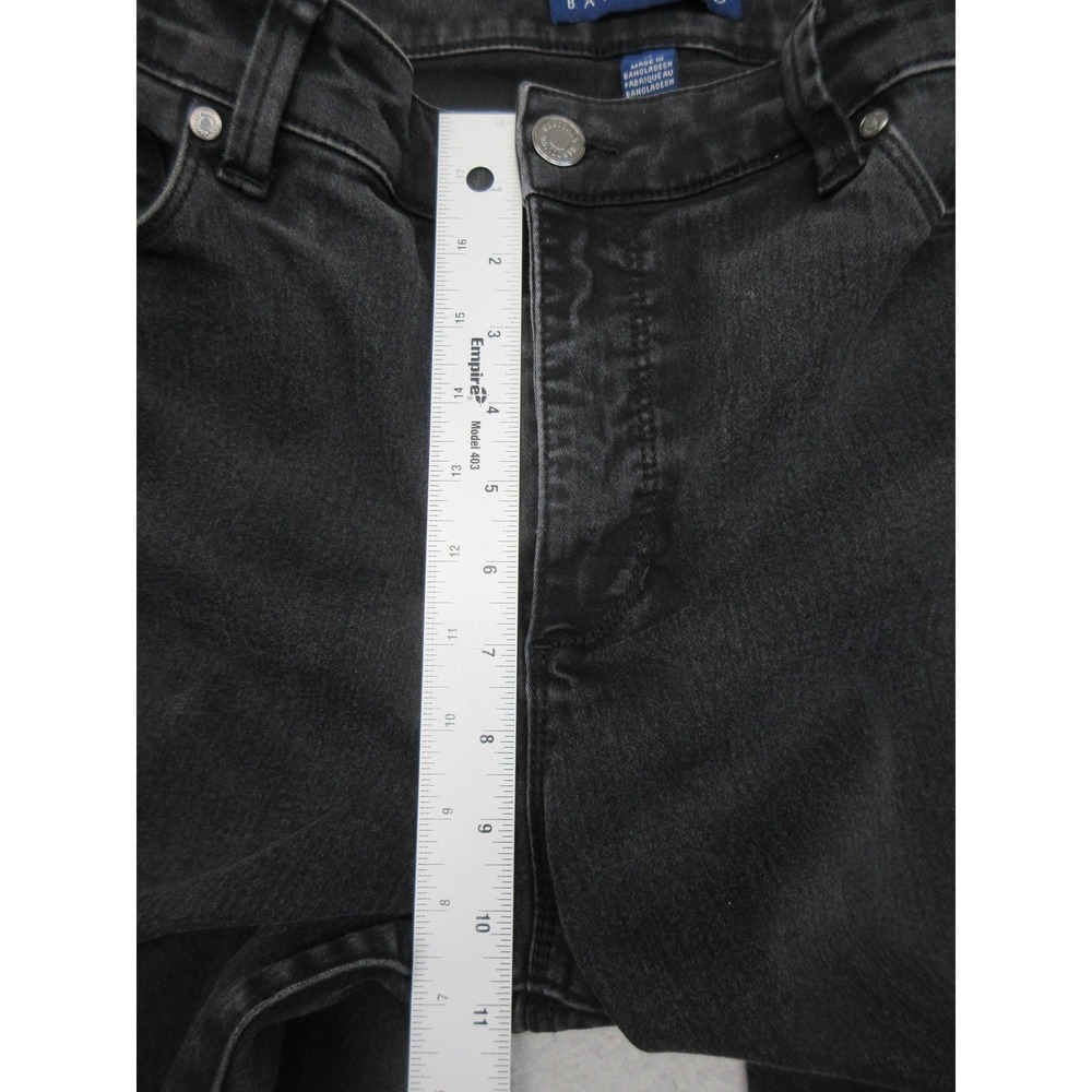 Bandolino Amy Straight Jeans Women 14 Black Charcoal Wash Mid Rise Stretch Denim - Picture 14 of 16